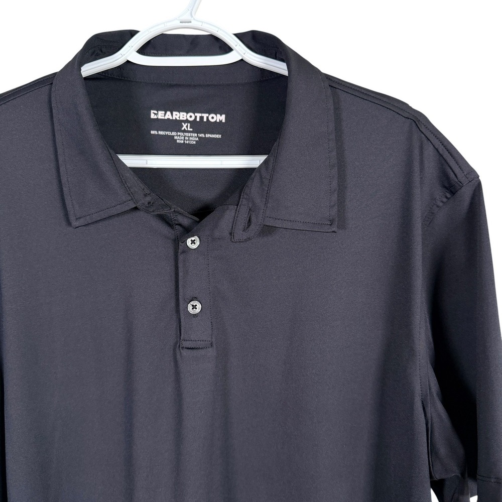 Bearbottom‎ Performance Polo Shirt Mens XL Black Short Sleeve Stretch Tech